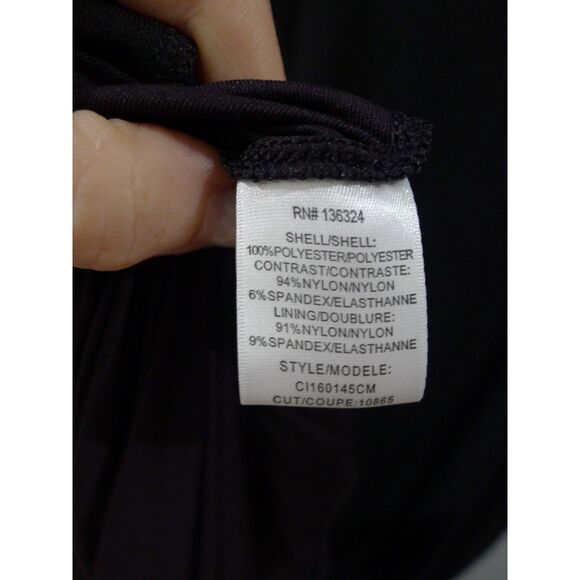 Halston Heritage Sheer Panel High Neck Gown - Black 12 - Picture 10 of 13